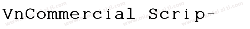 VnCommercial Scrip字体转换